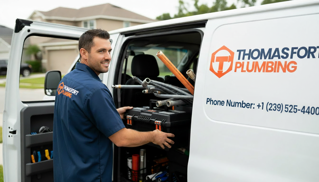 Thomas Fort Plumbing Fully Stocked Service Van — Fort Myers FL